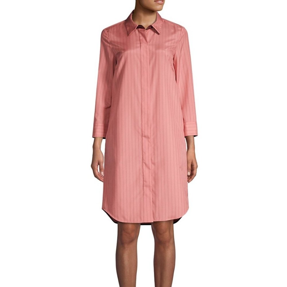 Lafayette 148 New York Peggy Stripe Shirt Dress